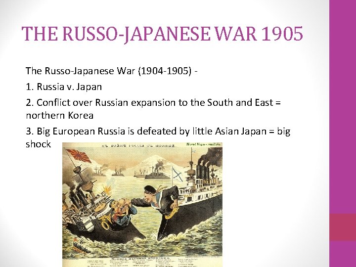 THE RUSSO-JAPANESE WAR 1905 The Russo-Japanese War (1904 -1905) 1. Russia v. Japan 2.