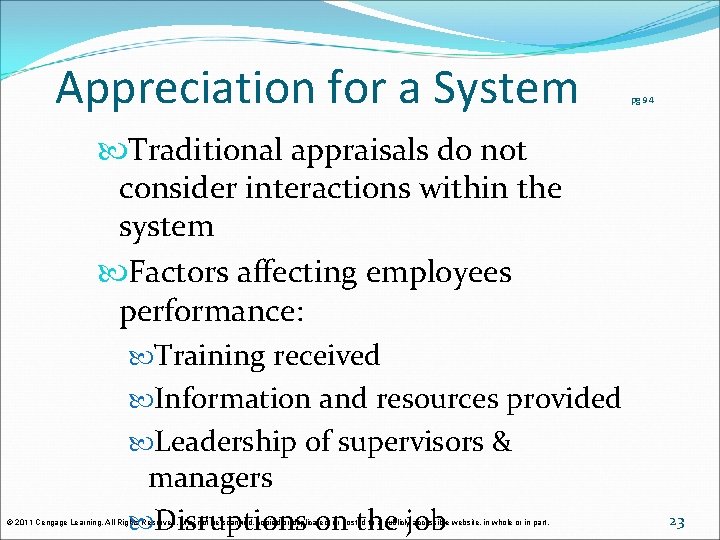 Appreciation for a System Traditional appraisals do not consider interactions within the system Factors Appreciation for a System Traditional appraisals do not consider interactions within the system Factors