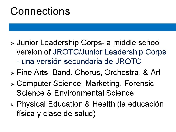 Connections Junior Leadership Corps- a middle school version of JROTC/Junior Leadership Corps - una Connections Junior Leadership Corps- a middle school version of JROTC/Junior Leadership Corps - una