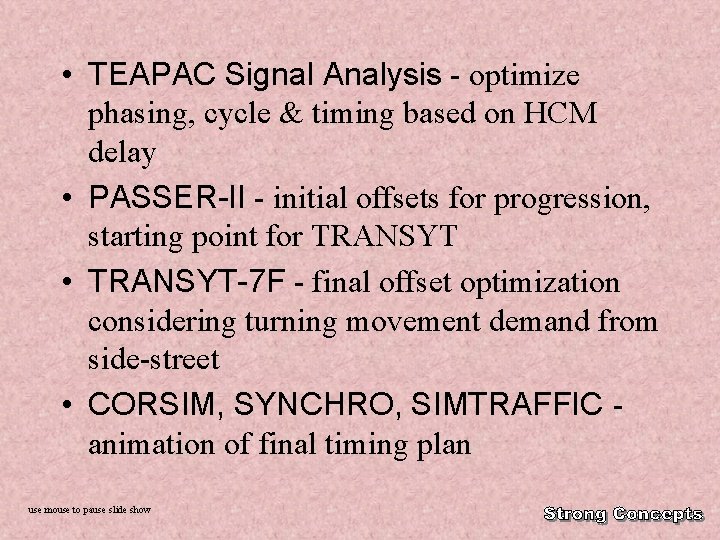  • TEAPAC Signal Analysis - optimize phasing, cycle & timing based on HCM