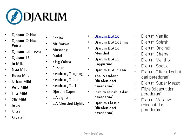 • • • • Djarum Coklat Extra Djarum Istimewa Djarum 76 In Mild • • • • Djarum Coklat Extra Djarum Istimewa Djarum 76 In Mild