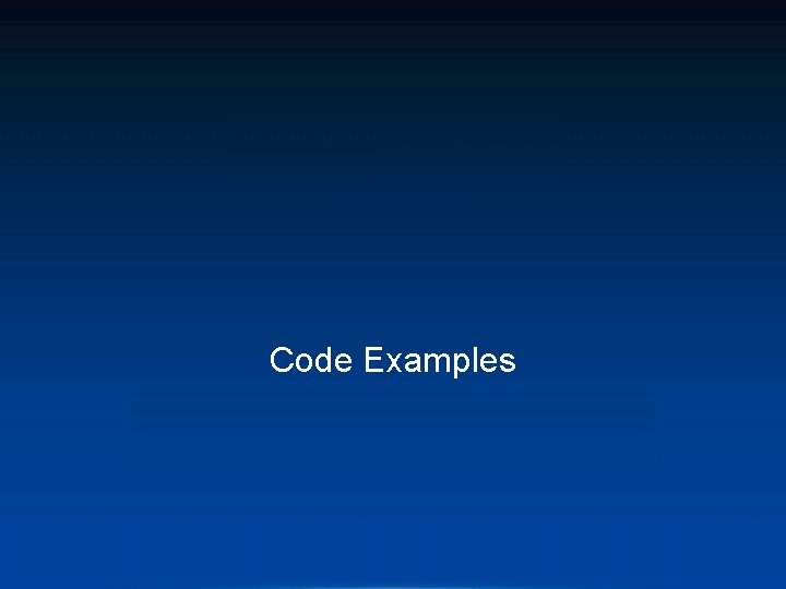 Code Examples 