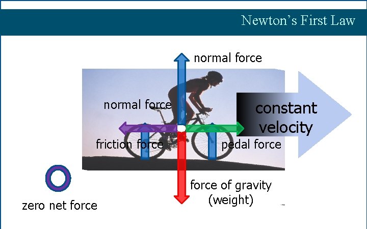 Newton’s First Law normal force friction force zero net force constant velocity pedal force