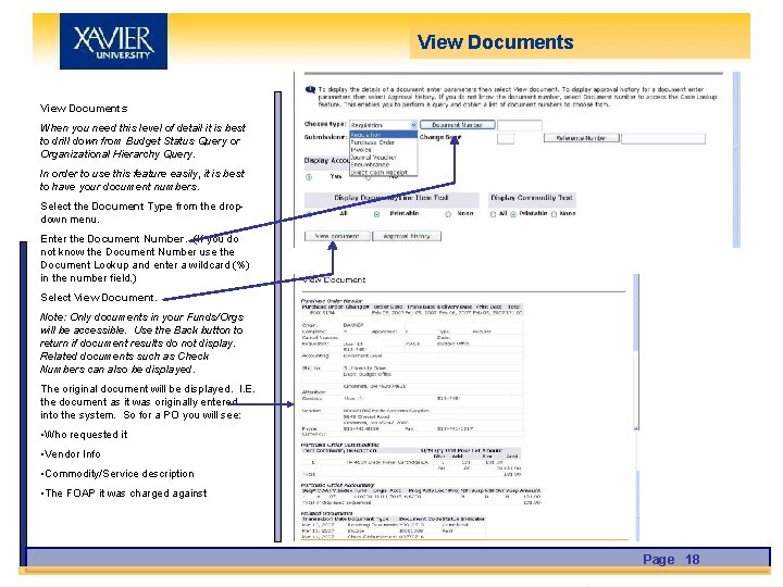 View Documents When you need this level of detail it is best to drill