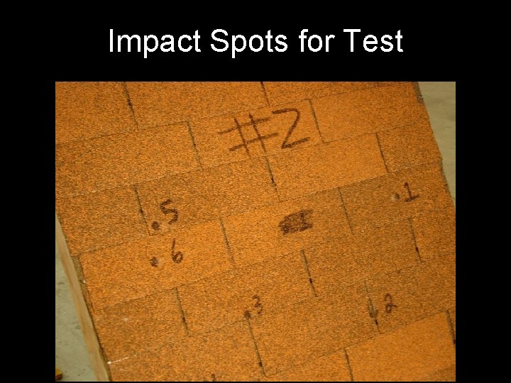 Impact Spots for Test 