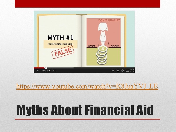 https: //www. youtube. com/watch? v=K 8 Jua. YVJ_LE Myths About Financial Aid https: //www. youtube. com/watch? v=K 8 Jua. YVJ_LE Myths About Financial Aid
