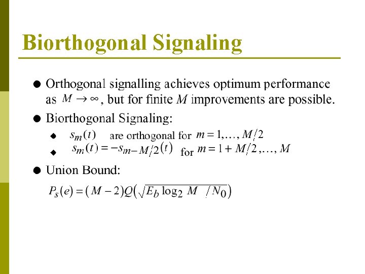 Biorthogonal Signaling 