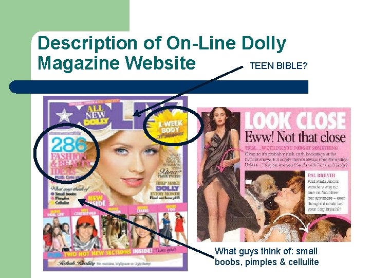 Description of On-Line Dolly TEEN BIBLE? Magazine Website What guys think of: small boobs,