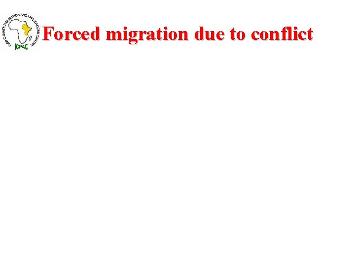 Forced migration due to conflict 