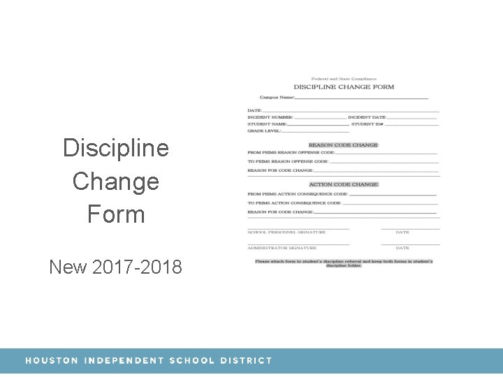Discipline Change Form New 2017 -2018 