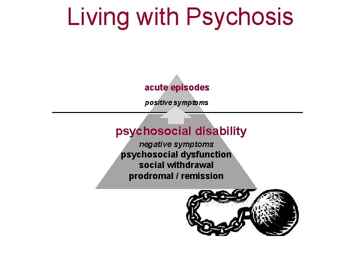 Living with Psychosis acute episodes positive symptoms psychosocial disability negative symptoms psychosocial dysfunction social