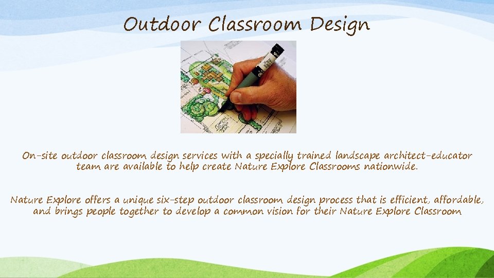 Outdoor Classroom Design On-site outdoor classroom design services with a specially trained landscape architect-educator