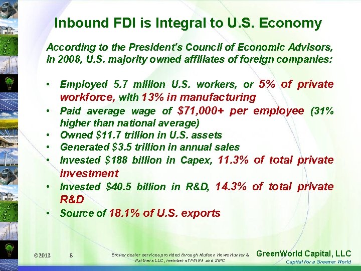 Inbound FDI is Integral to U. S. Economy According to the President’s Council of