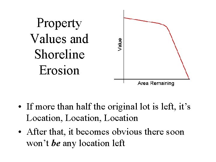 Property Values and Shoreline Erosion • If more than half the original lot is Property Values and Shoreline Erosion • If more than half the original lot is