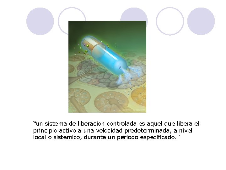 “un sistema de liberacion controlada es aquel que libera el principio activo a una “un sistema de liberacion controlada es aquel que libera el principio activo a una