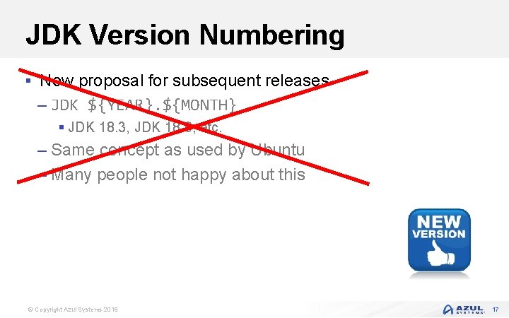 JDK Version Numbering § New proposal for subsequent releases – JDK ${YEAR}. ${MONTH} §