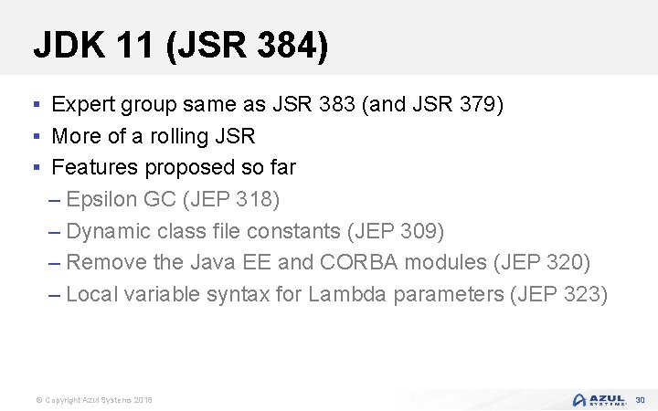 JDK 11 (JSR 384) § Expert group same as JSR 383 (and JSR 379)