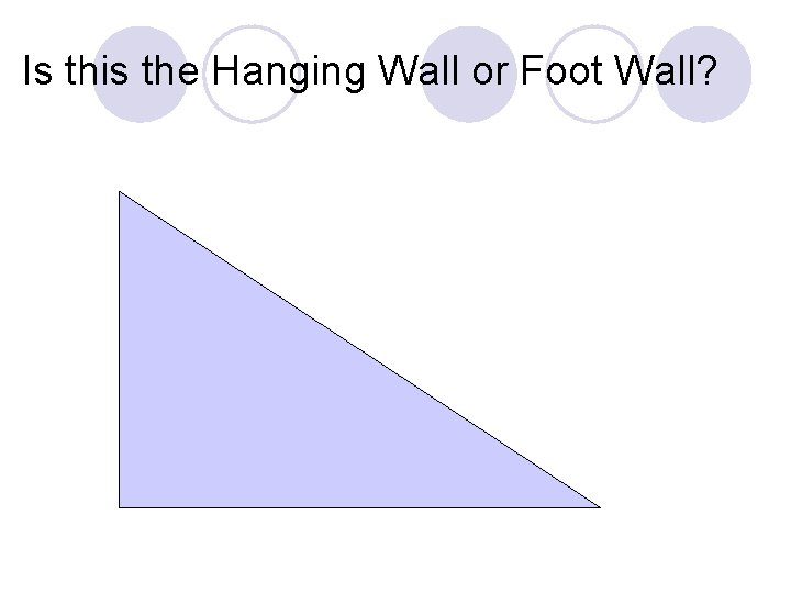Is this the Hanging Wall or Foot Wall? 