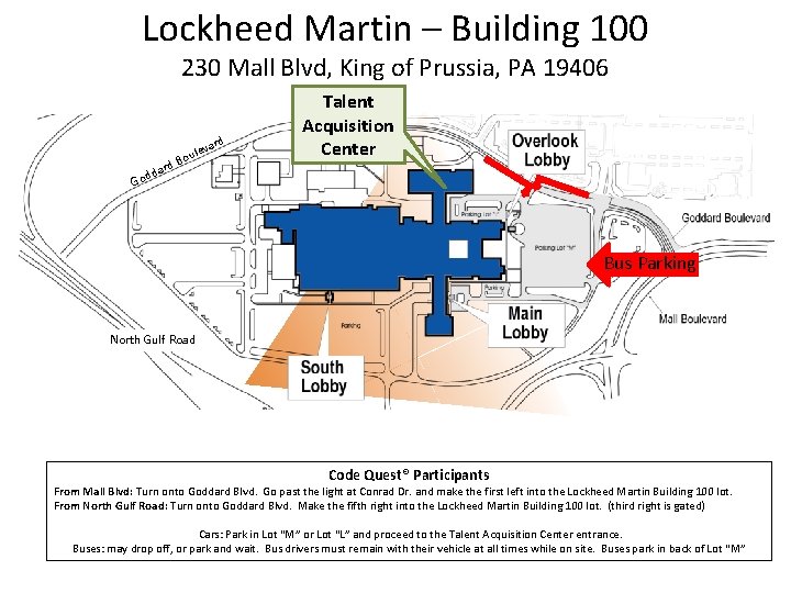 Lockheed Martin – Building 100 230 Mall Blvd, King of Prussia, PA 19406 rd