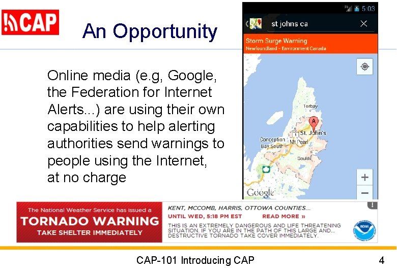 An Opportunity Online media (e. g, Google, the Federation for Internet Alerts. . .