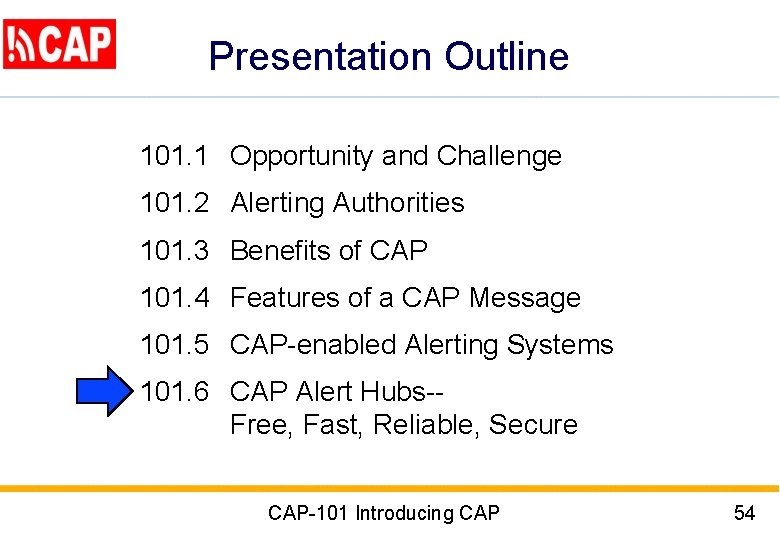 Presentation Outline 101. 1 Opportunity and Challenge 101. 2 Alerting Authorities 101. 3 Benefits