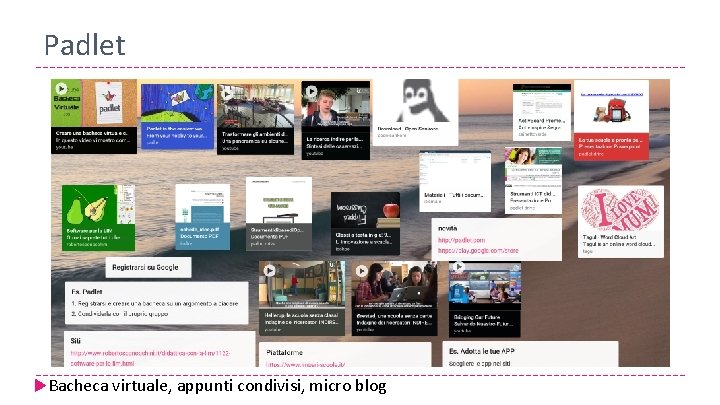 Padlet Bacheca virtuale, appunti condivisi, micro blog 