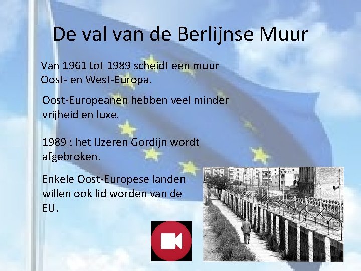 De val van de Berlijnse Muur Van 1961 tot 1989 scheidt een muur Oost-