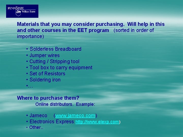 Materials that you may consider purchasing. Will help in this and other courses in