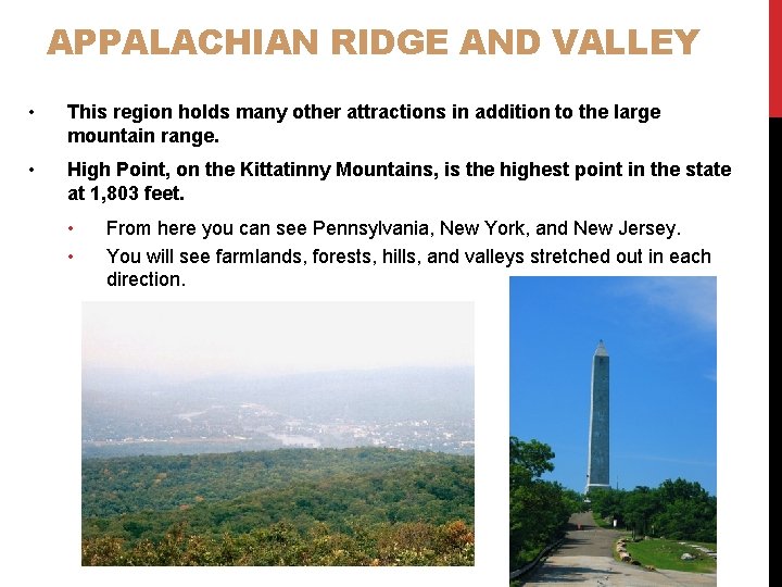 APPALACHIAN RIDGE AND VALLEY • This region holds many other attractions in addition to