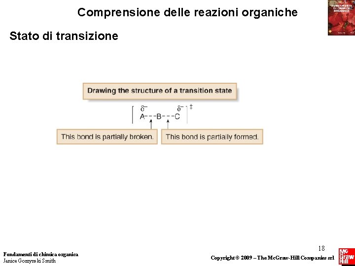 Comprensione delle reazioni organiche Stato di transizione Fondamenti di chimica organica Janice Gorzynski Smith