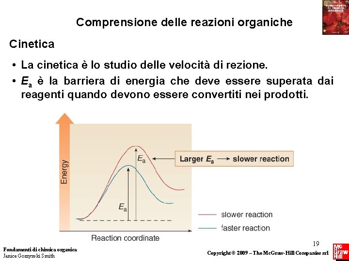 Comprensione delle reazioni organiche Cinetica • La cinetica è lo studio delle velocità di