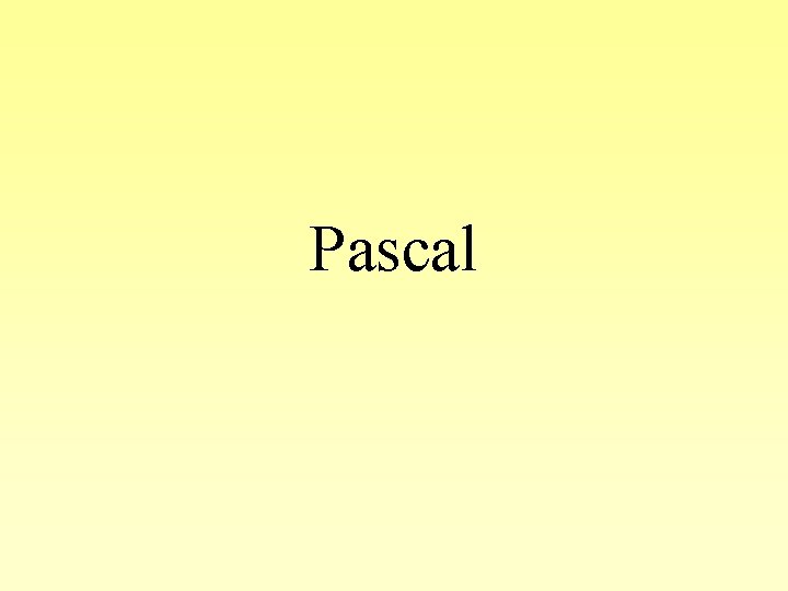 Pascal 