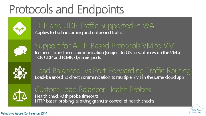 TCP and UDP Traffic Supported in WA Applies to both incoming and outbound traffic