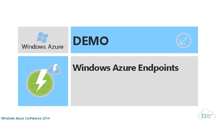 DEMO Windows Azure Endpoints Windows Azure Conference 2014 