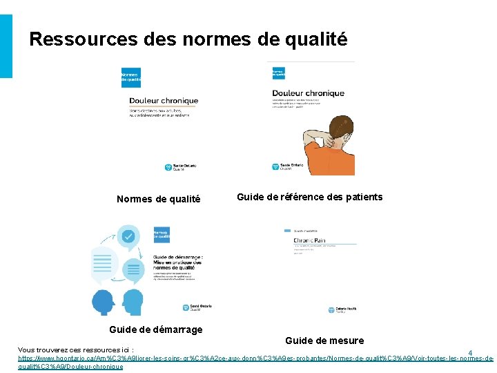 Ressources des normes de qualité Normes de qualité Guide de démarrage Guide de référence