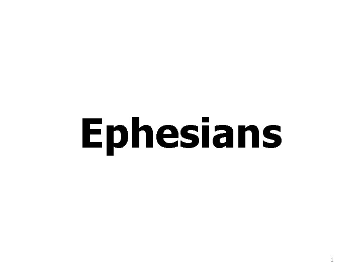Ephesians 1 