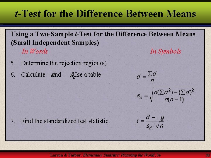 t-Test for the Difference Between Means Using a Two-Sample t-Test for the Difference Between