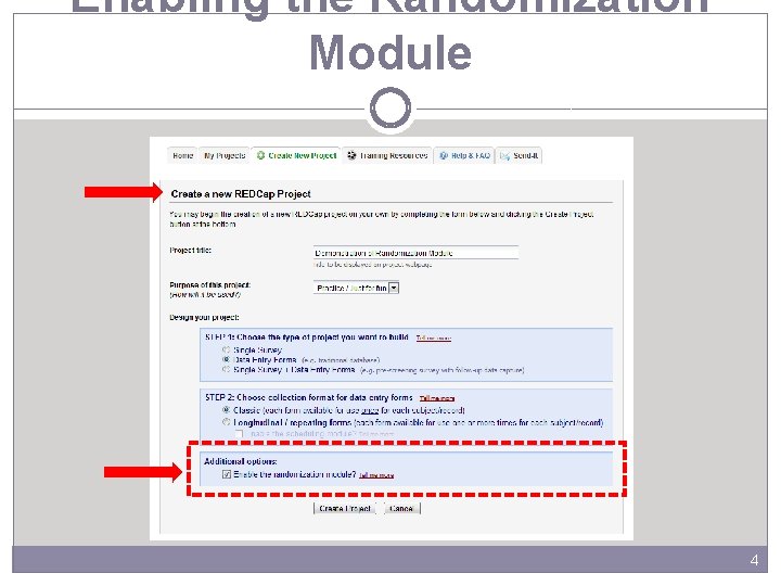 Enabling the Randomization Module 4 