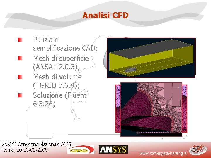 Analisi CFD Pulizia e semplificazione CAD; Mesh di superficie (ANSA 12. 0. 3); Mesh