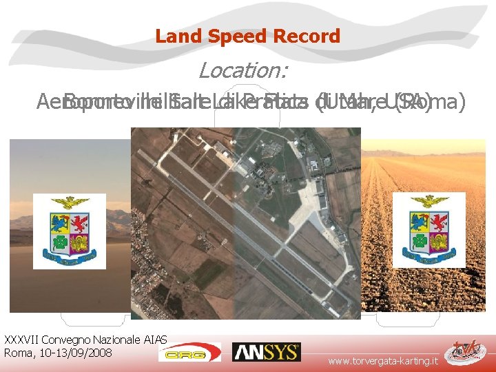 Land Speed Record Location: Aeroporto Bonneville militare Salt Lake di Pratica Flats di (Utah,