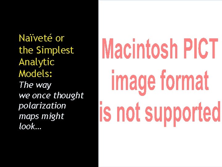 Naïveté or the Simplest Analytic Models: The way we once thought polarization maps might