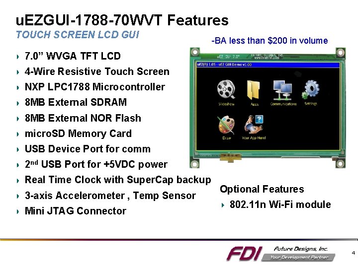 u. EZGUI-1788 -70 WVT Features TOUCH SCREEN LCD GUI -BA less than $200 in