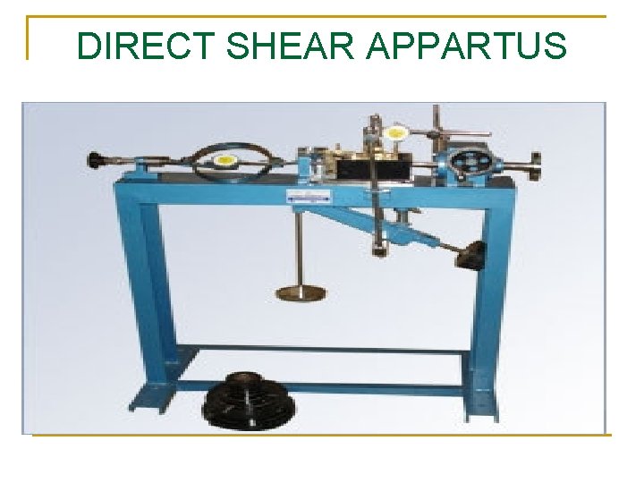 DIRECT SHEAR APPARTUS 