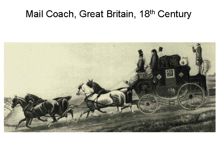 Mail Coach, Great Britain, 18 th Century 