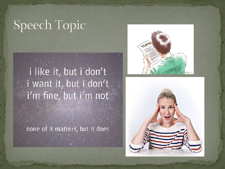 Speech Topic 