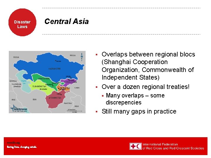 Disaster Laws Central Asia Overlaps between regional blocs (Shanghai Cooperation Organization, Commonwealth of Independent