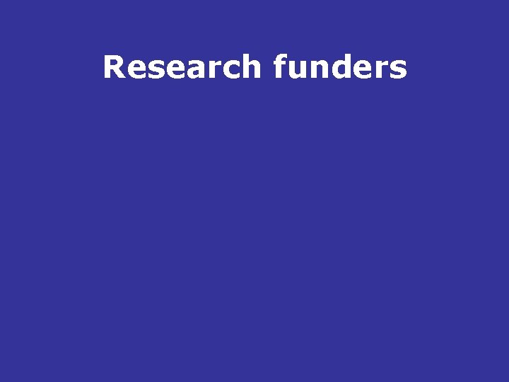 Research funders 