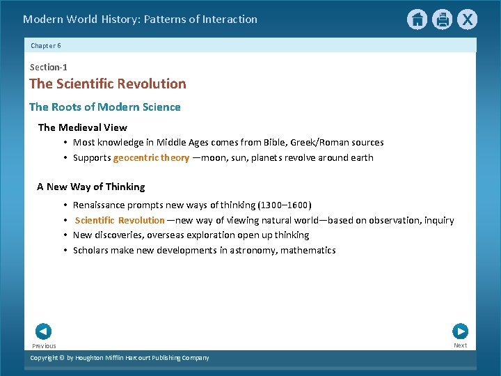 Modern World History: Patterns of Interaction Chapter 6 Section-1 The Scientific Revolution The Roots