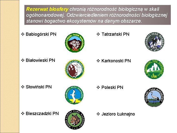 Rezerwat biosfery chronią różnorodność biologiczną w skali ogólnonarodowej. Odzwierciedleniem różnorodności biologicznej stanowi bogactwo ekosystemów