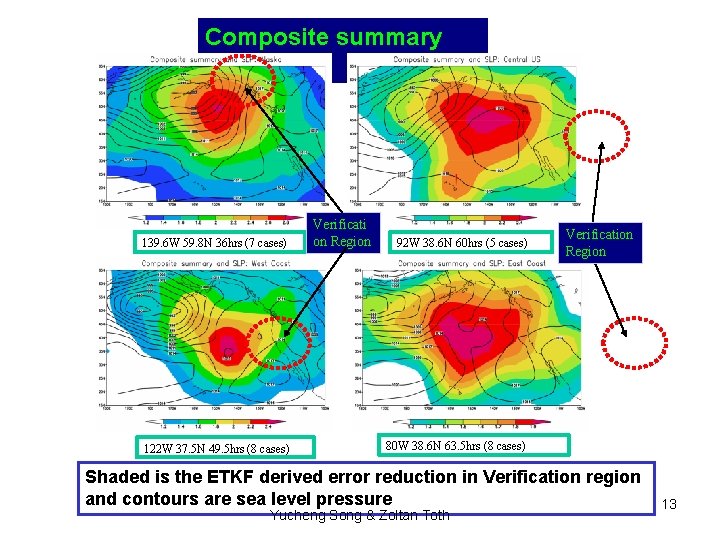 Composite summary maps 139. 6 W 59. 8 N 36 hrs (7 cases) 122